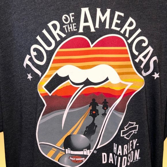 NWT Harley-Davidson  Rolling Stones America Tour Short Sleeve T-Shirt Size 3XL - Picture 2 of 8